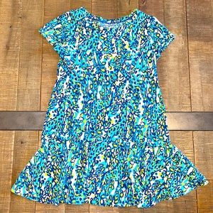 Lilly Pulitzer Girls Short Sleeve Giraffe Dress 6-7